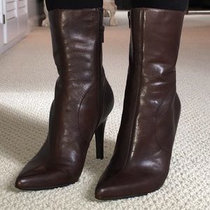 Beautiful brown leather ankle boots
